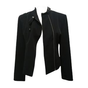 Pyong An Assymetric Moto Black Jacket Size 42
